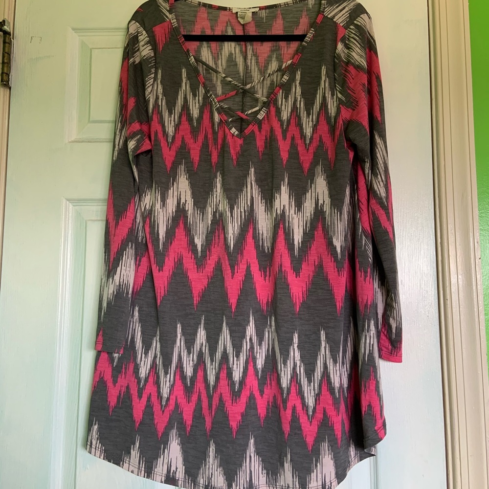 Long sleeve, tunic blouse